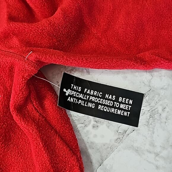 NWT Womens 2X Red Snow Flake Mittens Appliques Fleece Premier Cardigan - Picture 10 of 13